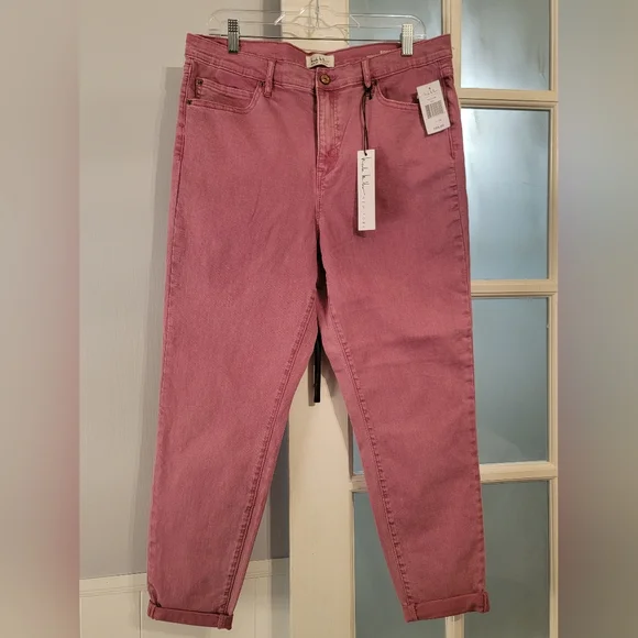 Nicole Miller Pink High Rise Women Jeans - Picture 6 of 6